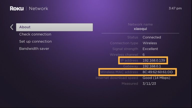 How To Find Roku Ip And Mac Address Dignited