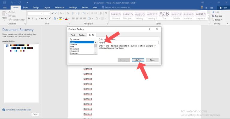 how to delete full pages in word 2013