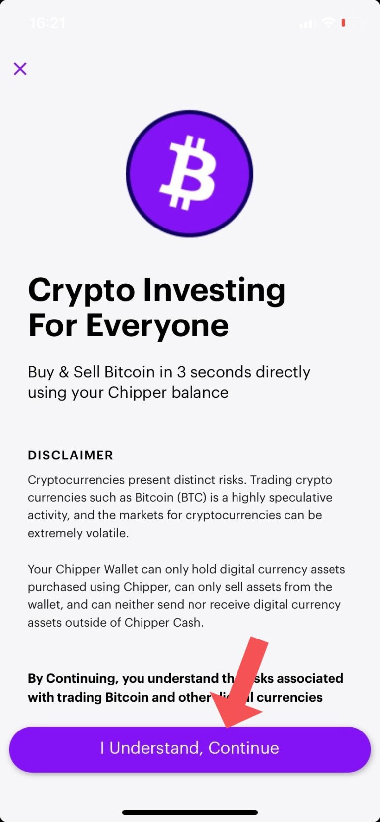 buy crypto with chipper cash