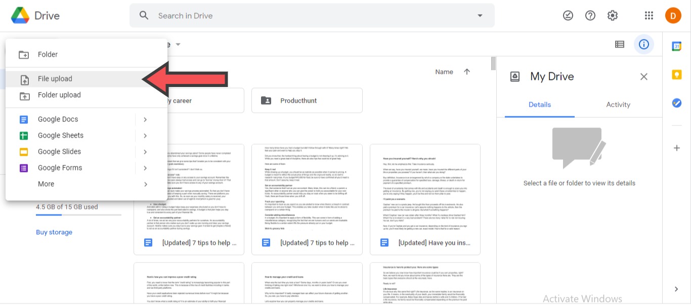 how to open word docs google drive in word