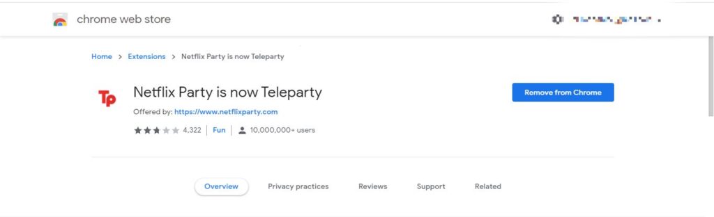 teleparty now tv