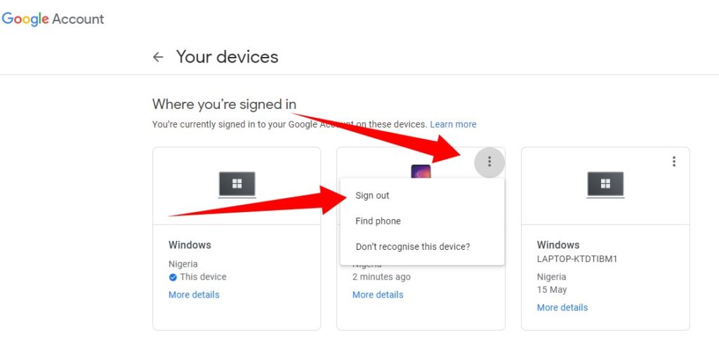 How to Remove a Device From Your Google Account - Dignited