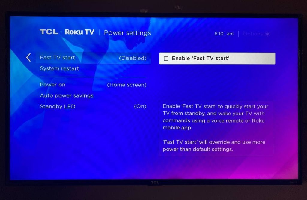 best settings for roku tv for pc