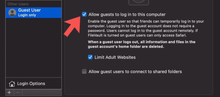 how do i create a guest account on my macbook