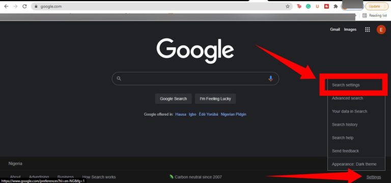 How to Enable Dark Mode on Google Search Desktop - Dignited