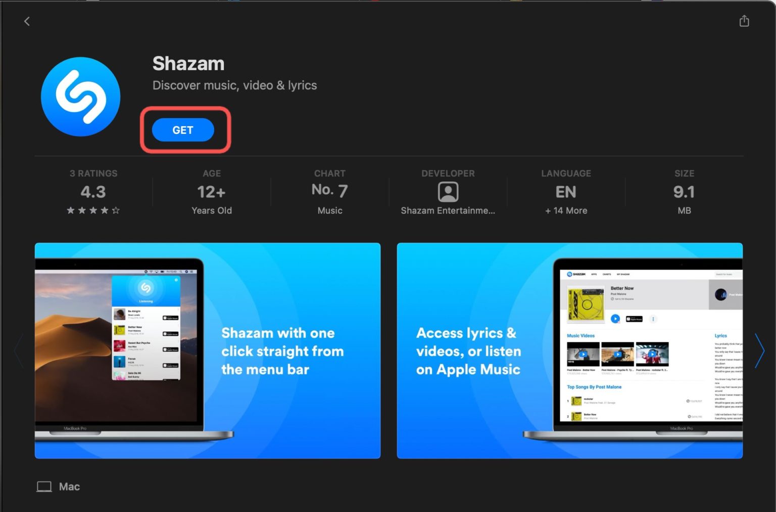 installer shazam