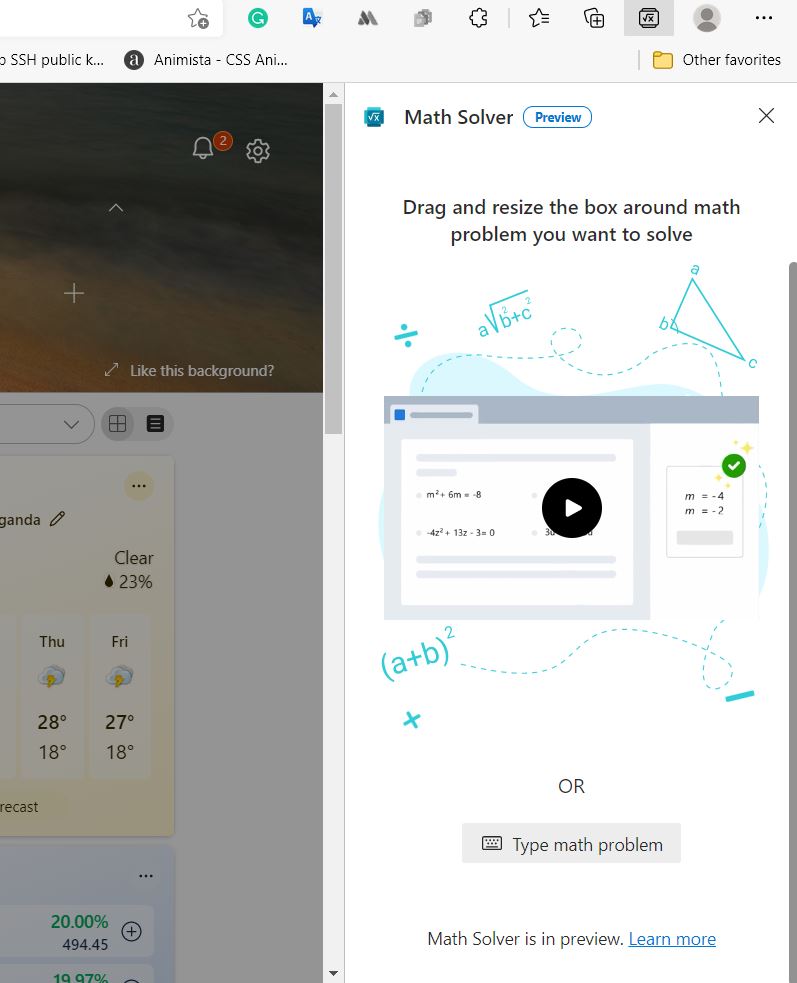 How To Use The Math Solver Feature On Microsoft Edge - Dignited