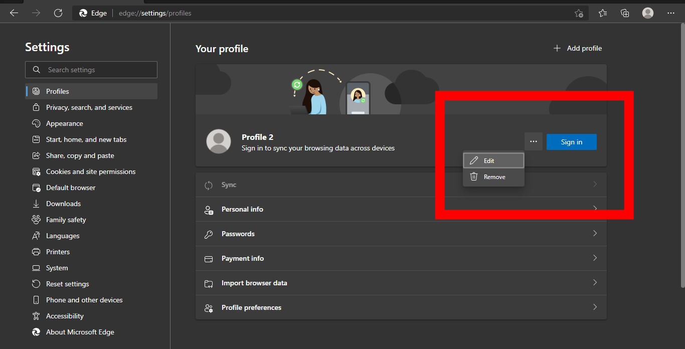 Microsoft Edge Profile: Create Different Profiles in the Microsoft Edge