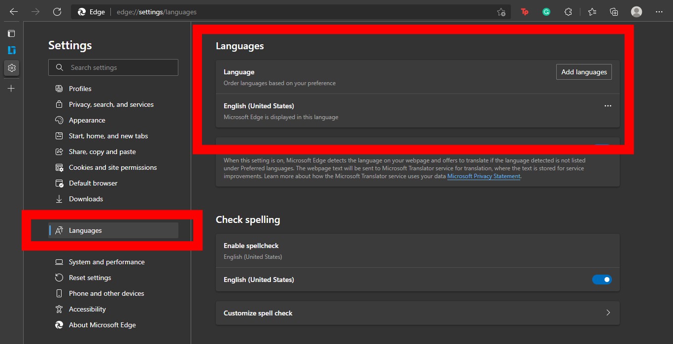 How to Change Language on Microsoft Edge - Dignited