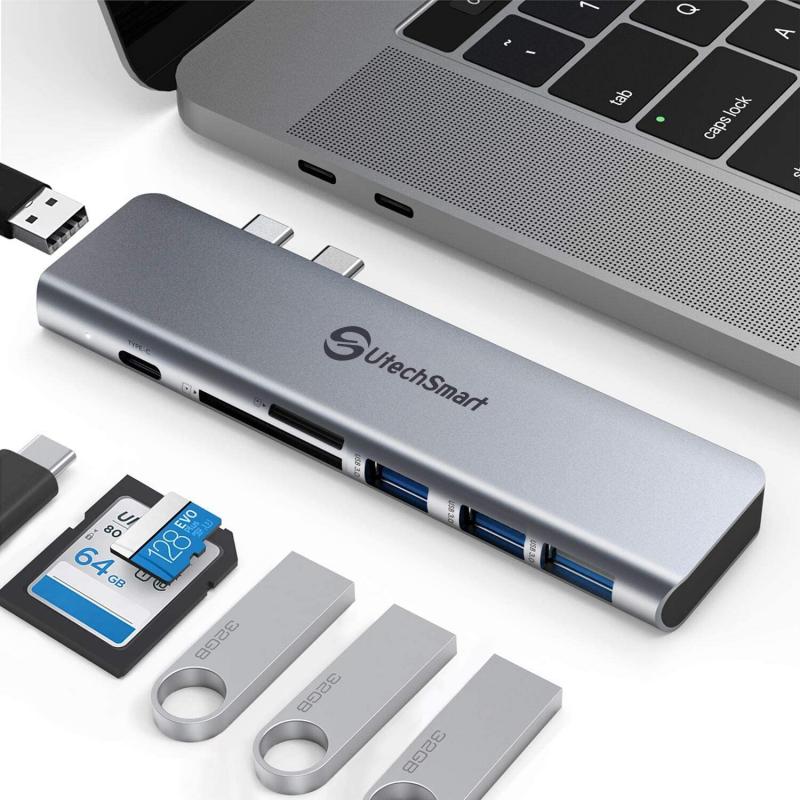 USB C Hub, Hiearcool MacBook Pro Adapter USB C Dongle, 7 in 1 USB C to