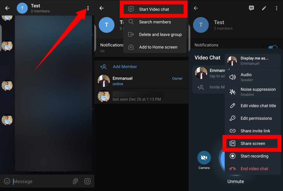 How to Share Screen in Telegram on Mobile and PC