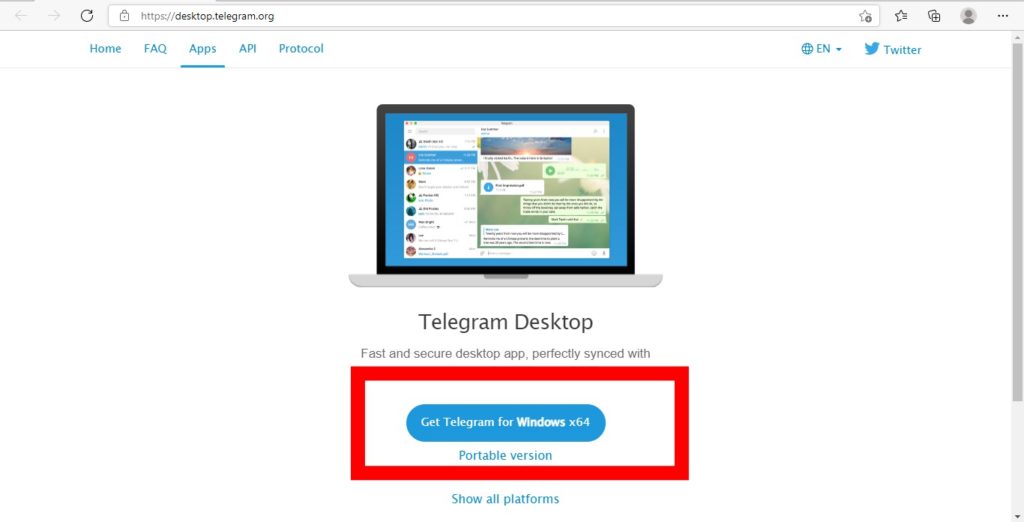 Telegram in Opera, Use Telegram on desktop