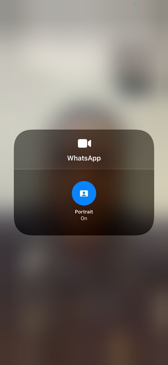 Blur Background During WhatsApp Video Call (Portrait Mode) in iOS