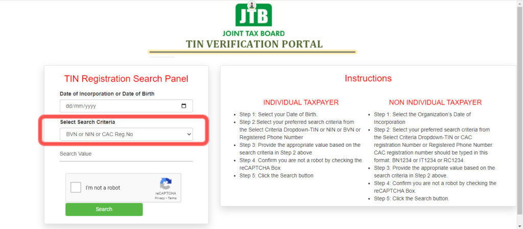 how can i get my tax id number in nigeria