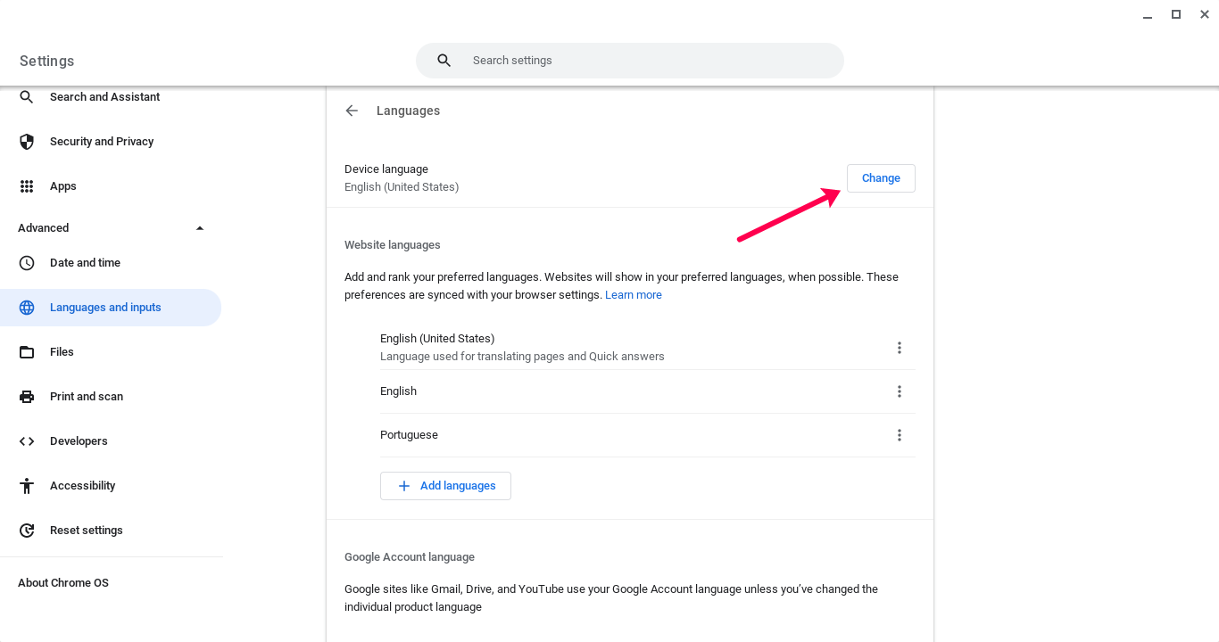 How to Change the system Language on your Chromebook