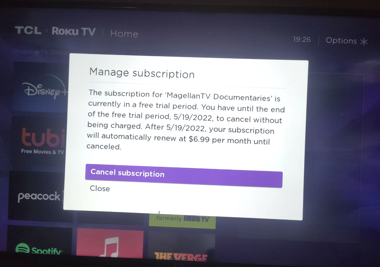 How to cancel subscription billed through Roku - Dignited