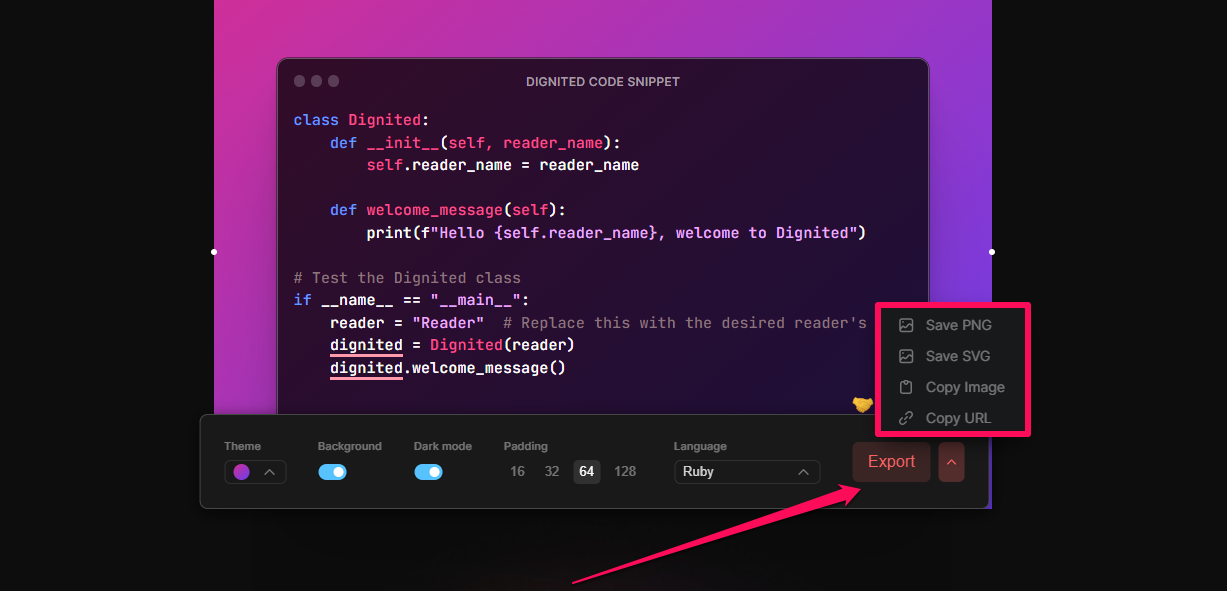 Ray.so: Beautify And Freely Share Code Image Snippets Online - Dignited