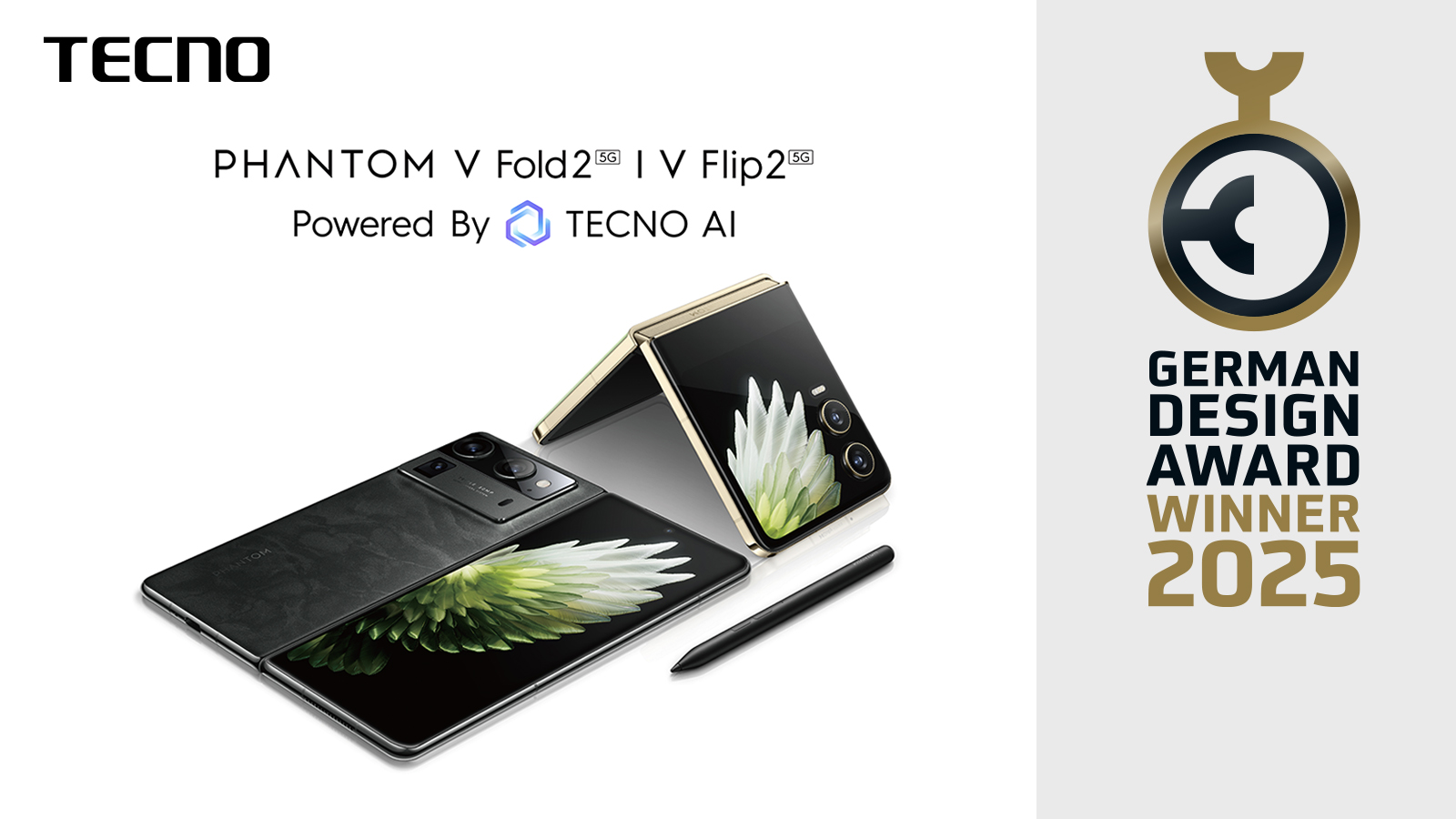 German Design Awards Honor Tecno Phantom V Fold2 5g And Phantom V Flip2 